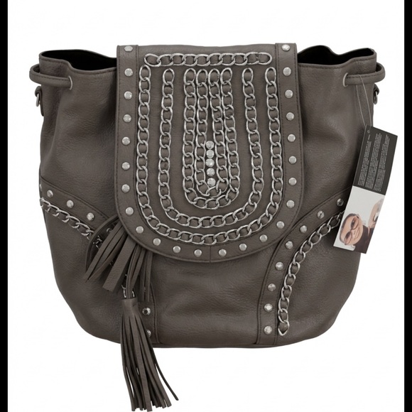 Joan Boyce Handbags - SALE 🦋 Gray Color Sharif Joan Boyce Purse Shoulder Bag With Purse Bag NWOT